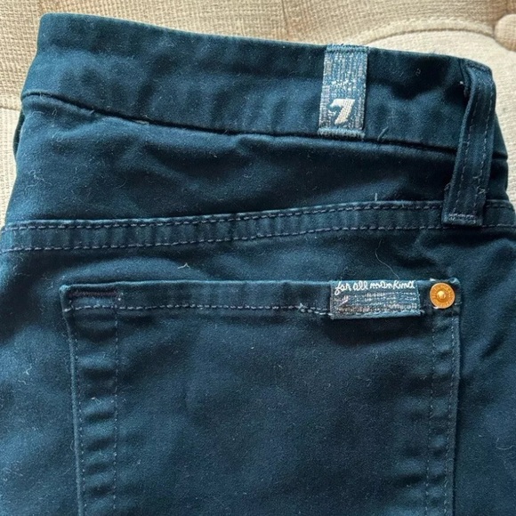 7 For All Mankind Sueded Super Skinny Jeans, size 29, Deep Turquoise - Picture 3 of 6